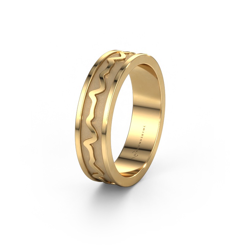 Image of Wedding ring Heartbeat 3 585 gold ±5x1.7 mm