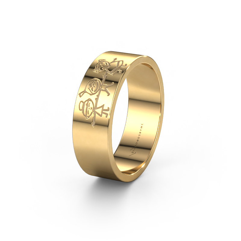 Image of Wedding ring FAIRY 585 gold ±0.28x0.07 in