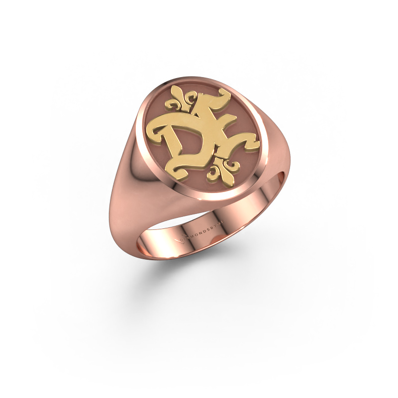 Bild von Monogramm Ring Xandro 585 Roségold
