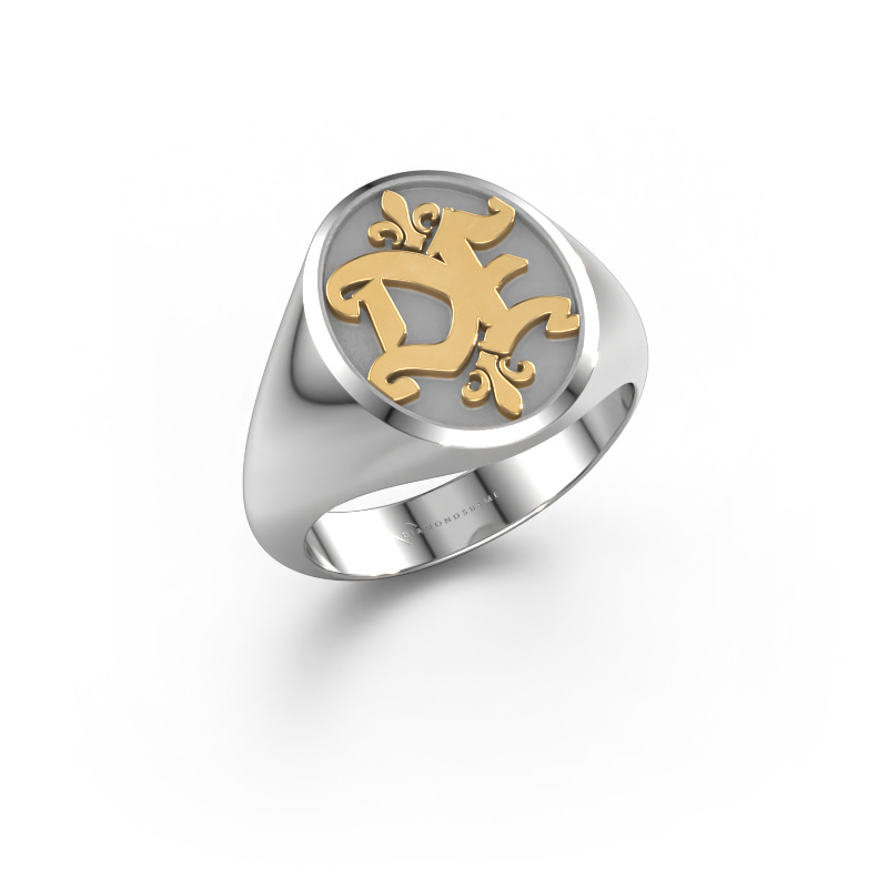 Image de Bague monogramme Xandro 585 or blanc