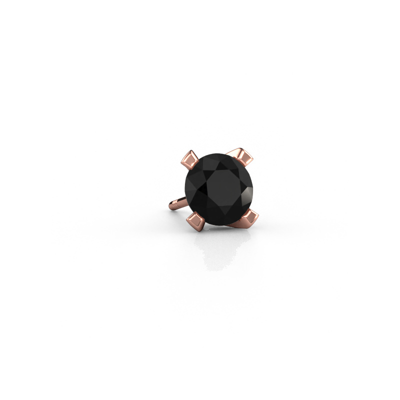 Image of Men's earring Xaver 585 rose gold Black diamond 1.30 crt