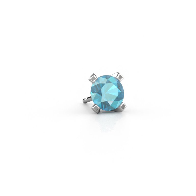 Image of Men's earring Xaver 950 platinum Blue topaz 6.5 mm