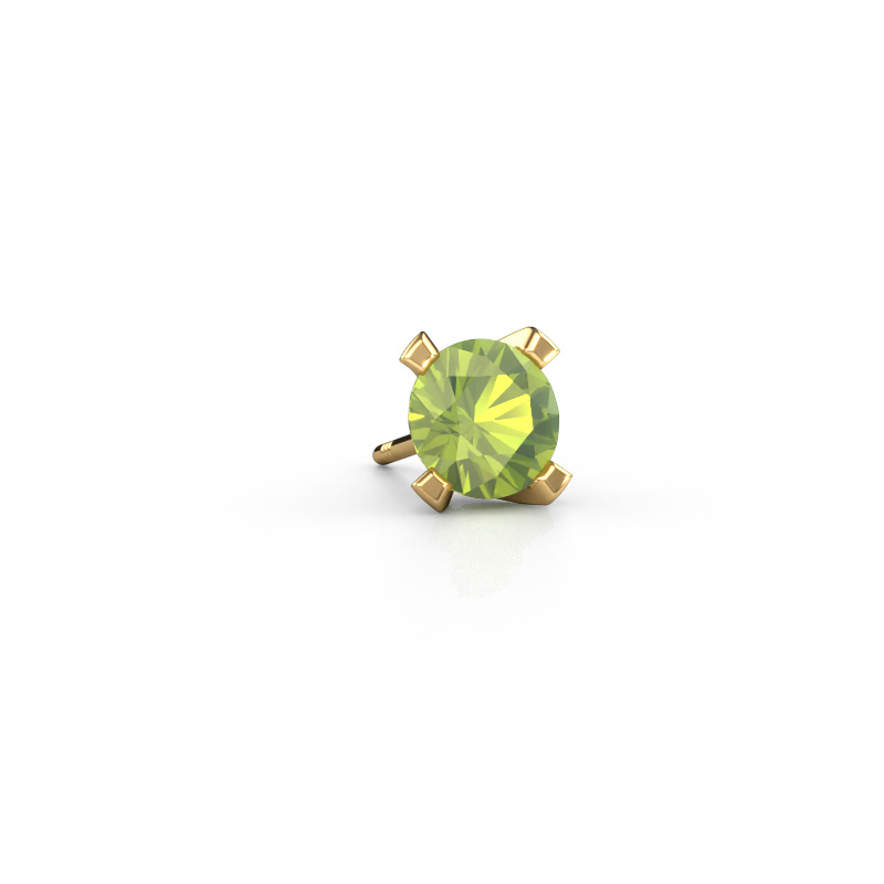 Image of Men's earring Xaver 585 gold Peridot 6.5 mm