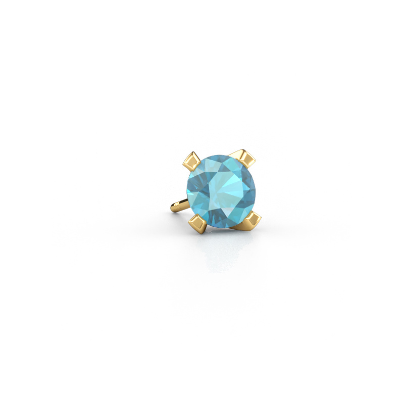 Afbeelding van Heren oorbel Xaver 585 goud Blauw topaas 6.5 mm