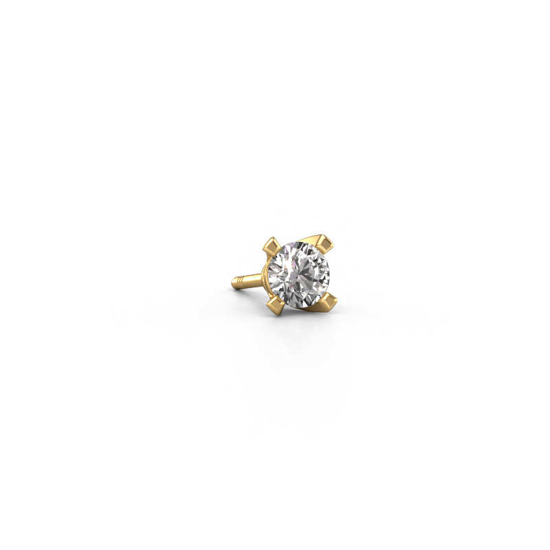 Image de Boucle d'oreille homme Xaver 585 or jaune Diamant 0.25 crt