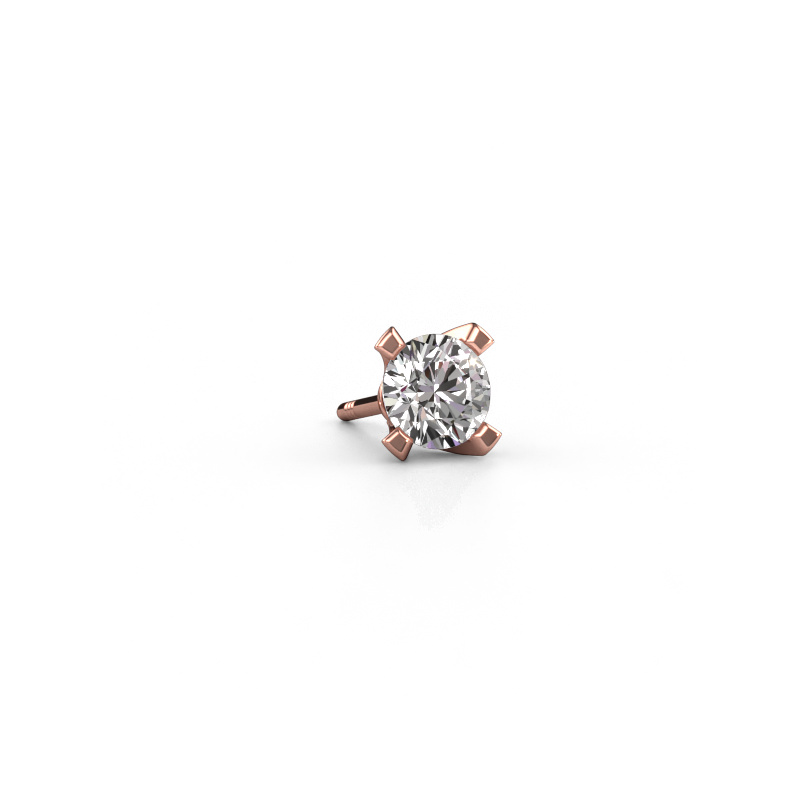 Image of Men's earring Xaver 585 rose gold Diamond 0.50 crt