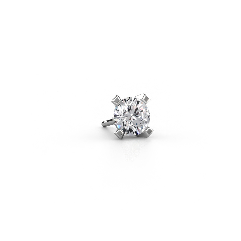 Image de Boucle d'oreille homme Xaver 585 or blanc Diamant 0.70 crt