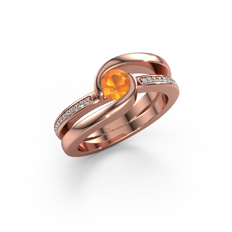 Image of Ring Xenia 2 585 rose gold Citrin 5 mm