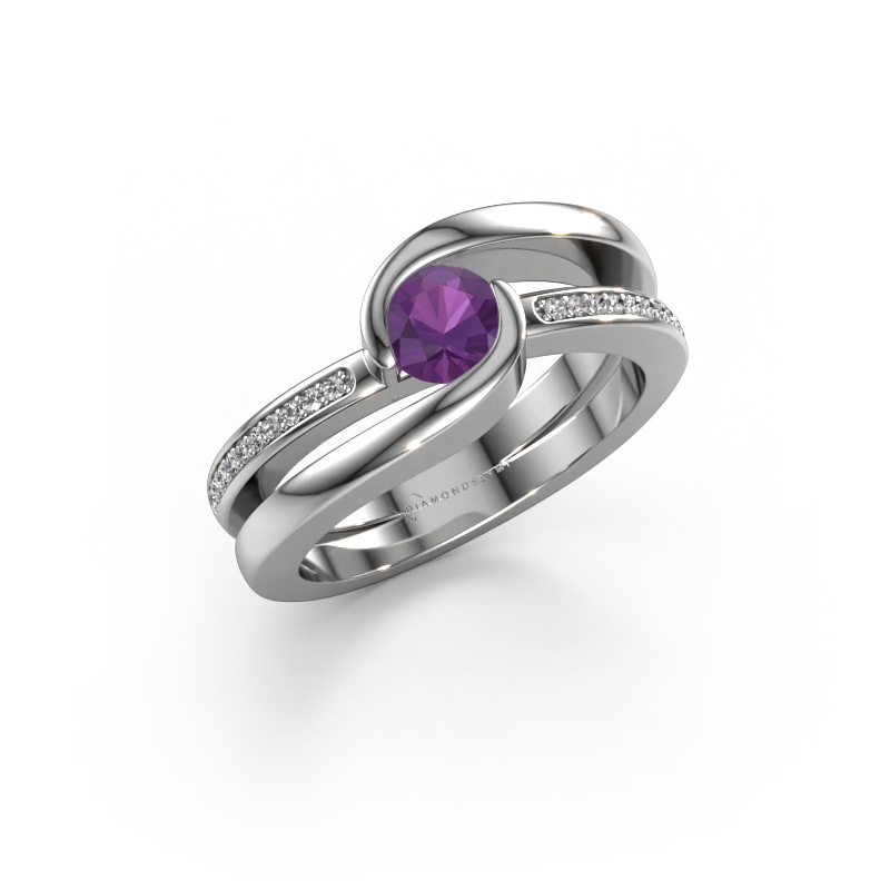 Bild von Ring Xenia 2 585 Weißgold Amethyst 5 mm