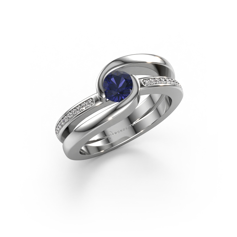 Image of Ring Xenia 2 585 white gold Sapphire 5 mm