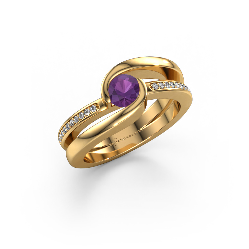 Image of Ring Xenia 2 585 gold Amethyst 5 mm