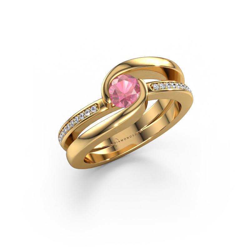 Image of Ring Xenia 2 585 gold Tourmaline pink 5 mm