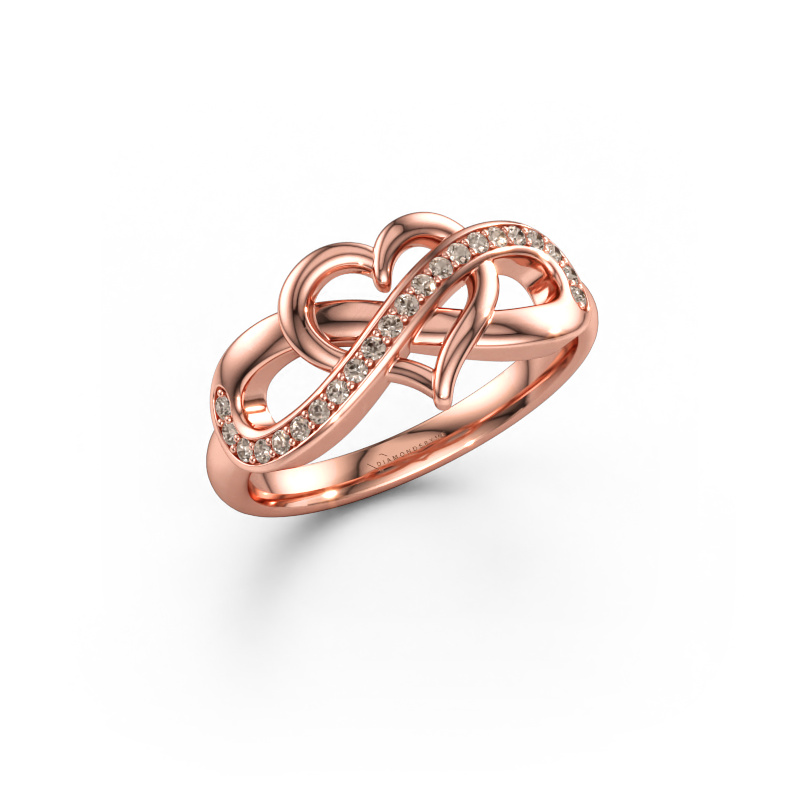 Immagine di Anello Yael 585 oro rosa Diamante marrone 0.147 crt