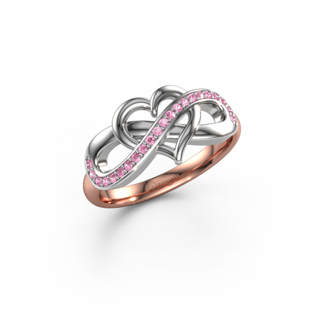 Image of Ring Yael 585 rose gold Pink sapphire 1.1 mm