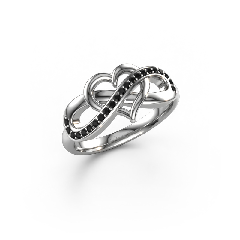 Image of Ring Yael 950 platinum Black diamond 0.176 crt