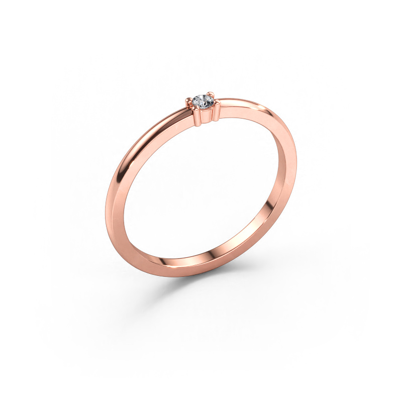 Immagine di Anello Yasmin 1 585 oro rosa Diamante 0.03 crt