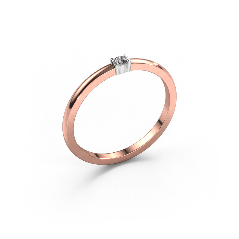 Bild von Ring Yasmin 1 585 Roségold Diamant 0.03 crt