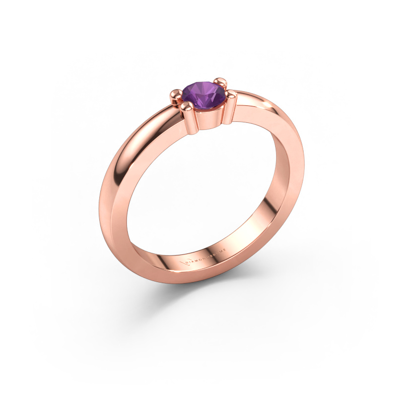 Bild av Ring Yasmin 1 585 roséguld Ametist 4 mm