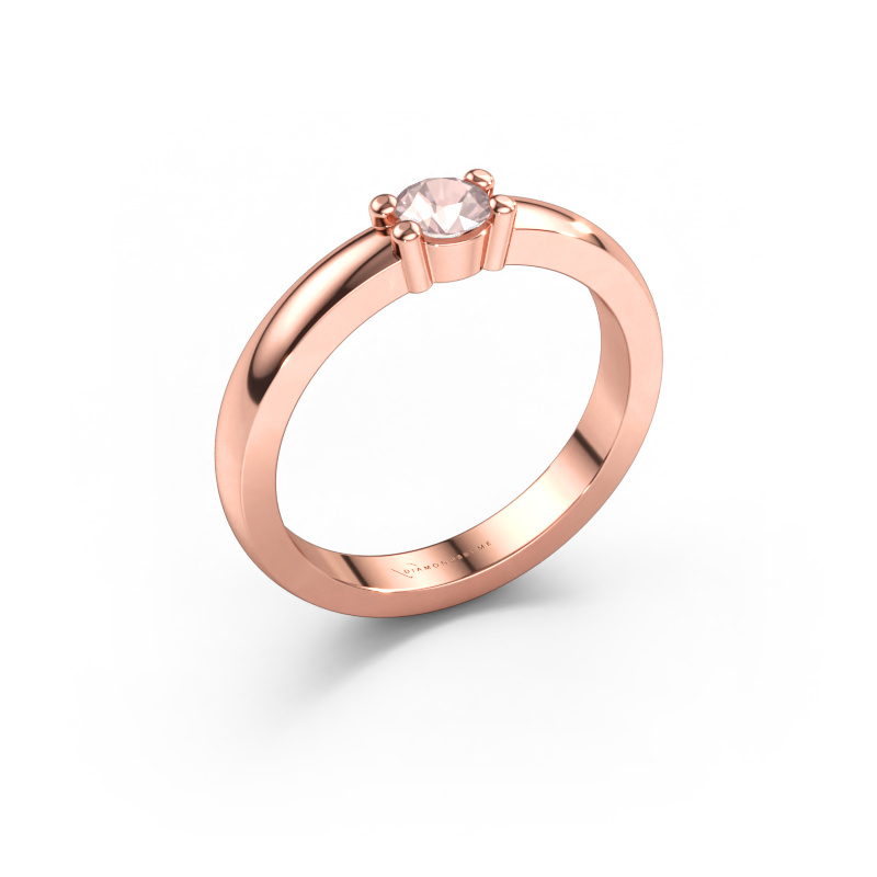 Bild av Ring Yasmin 1 585 roséguld Champagnefärgad morganit 4 mm