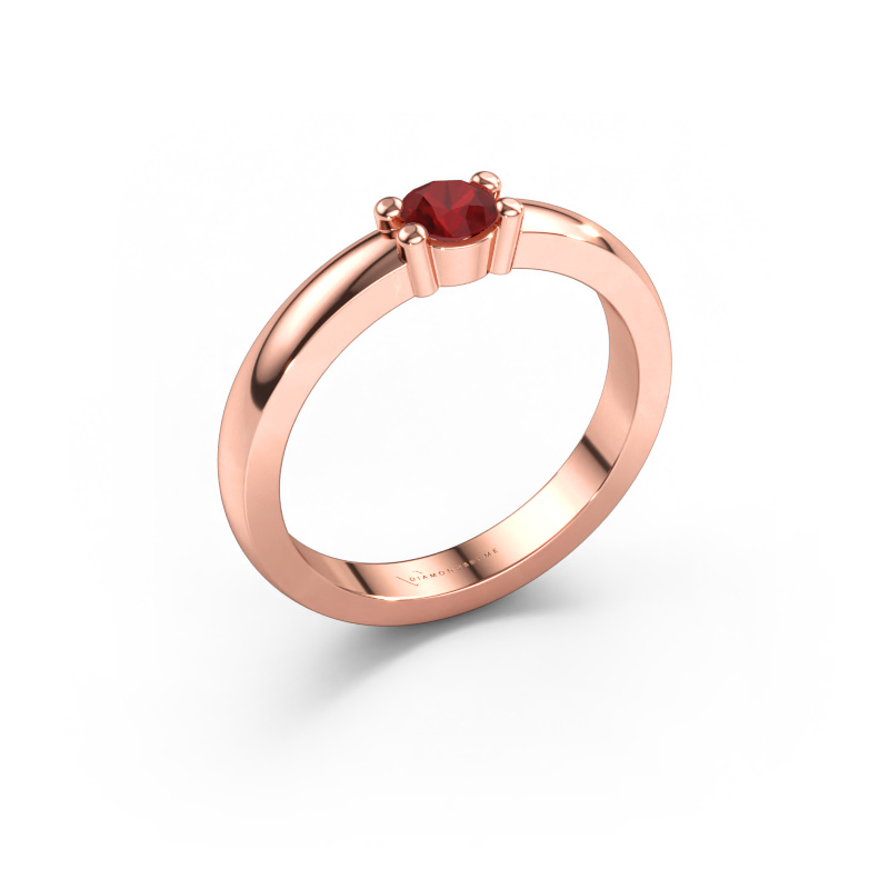 Immagine di Anello Yasmin 1 585 oro rosa Rubino 4 mm