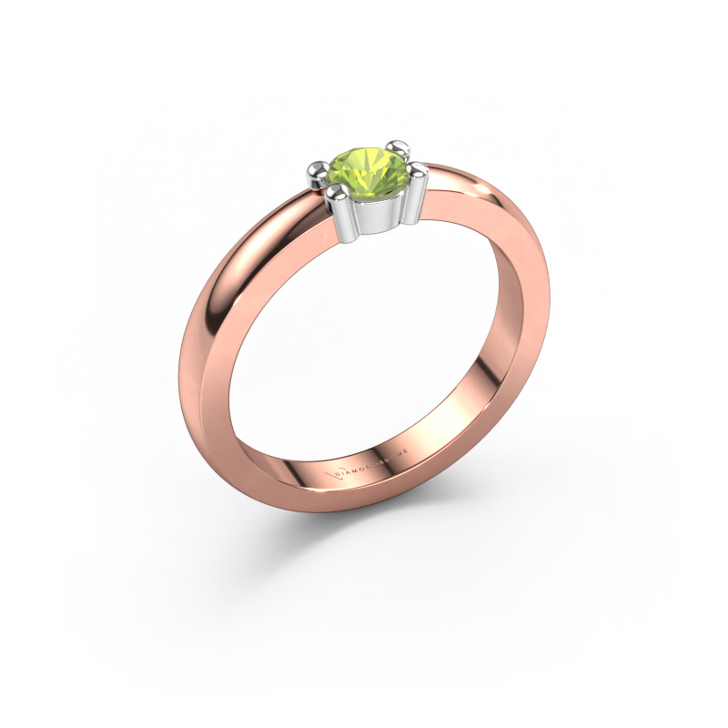 Image of Ring Yasmin 1 585 rose gold Peridot 4 mm