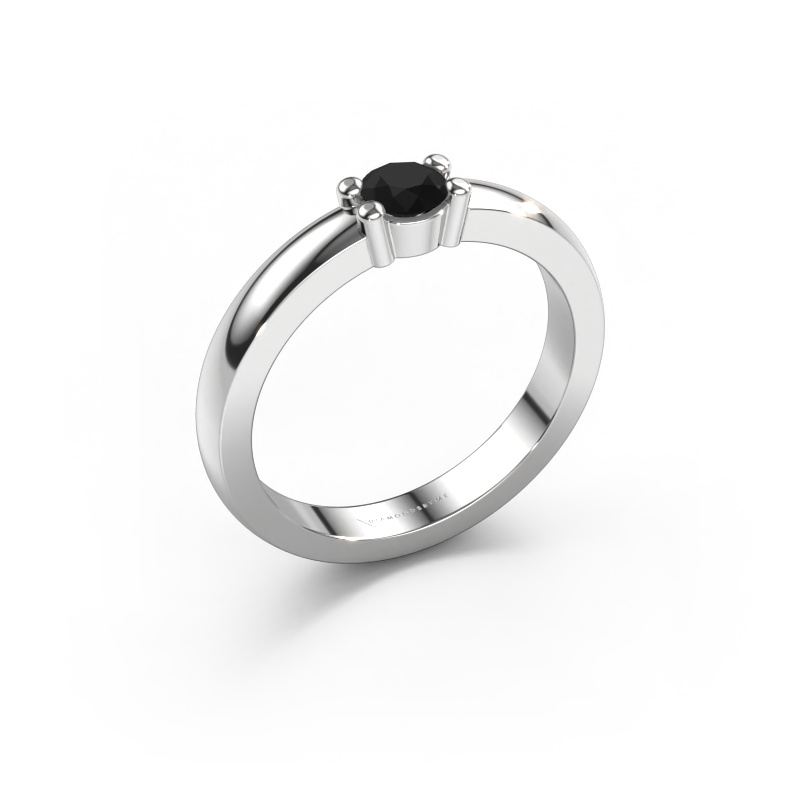 Image of Ring Yasmin 1 585 white gold Black diamond 0.30 crt