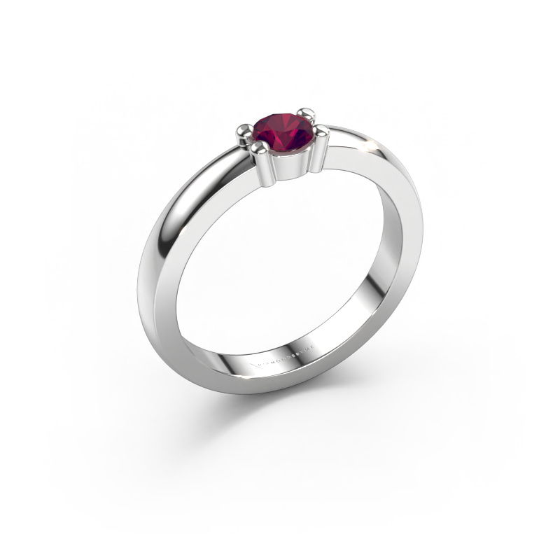 Bild von Ring Yasmin 1 950 Platin Rhodolit 4 mm