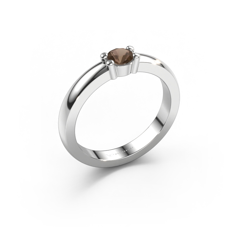 Image of Ring Yasmin 1 950 platinum Smokey quartz 4 mm
