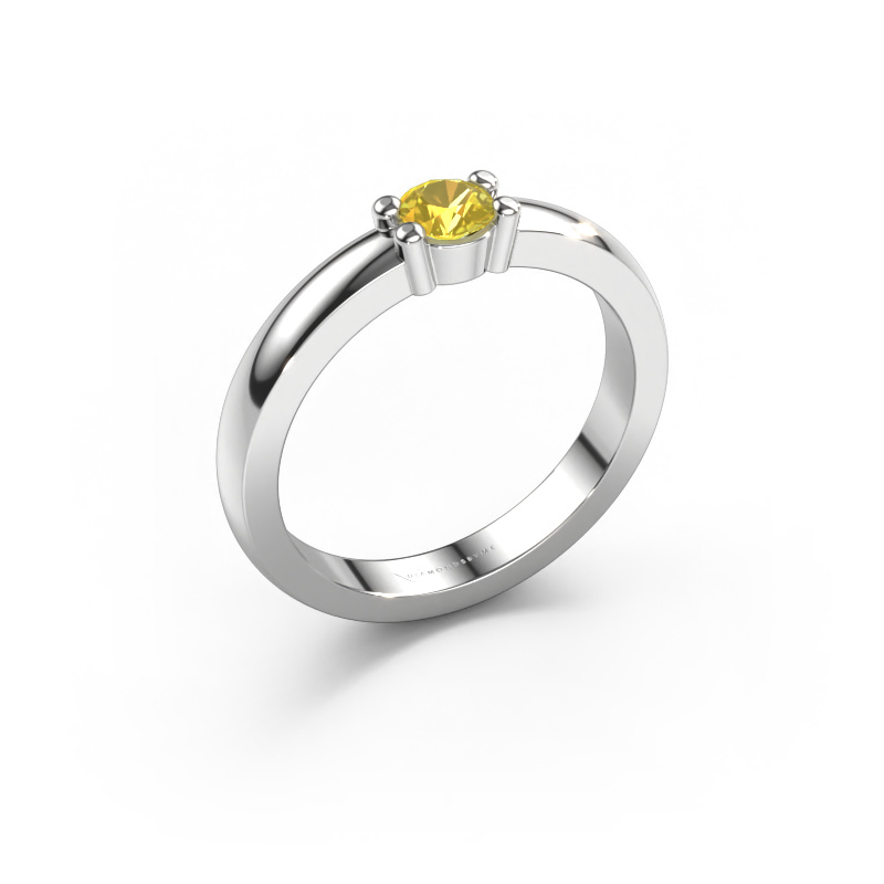 Image of Ring Yasmin 1 950 platinum Yellow sapphire 4 mm