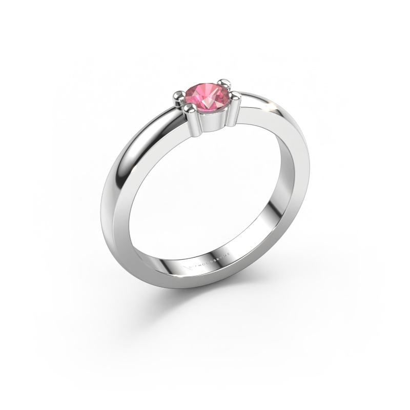 Image of Ring Yasmin 1 585 white gold Tourmaline pink 4 mm