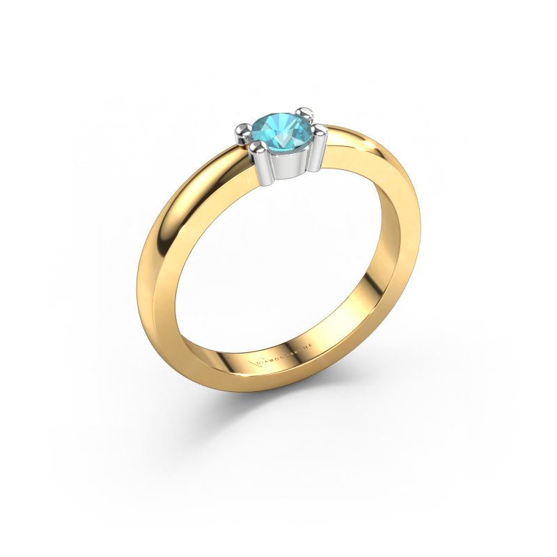 Bild von Ring Yasmin 1 585 Gold Blau Topas 4 mm