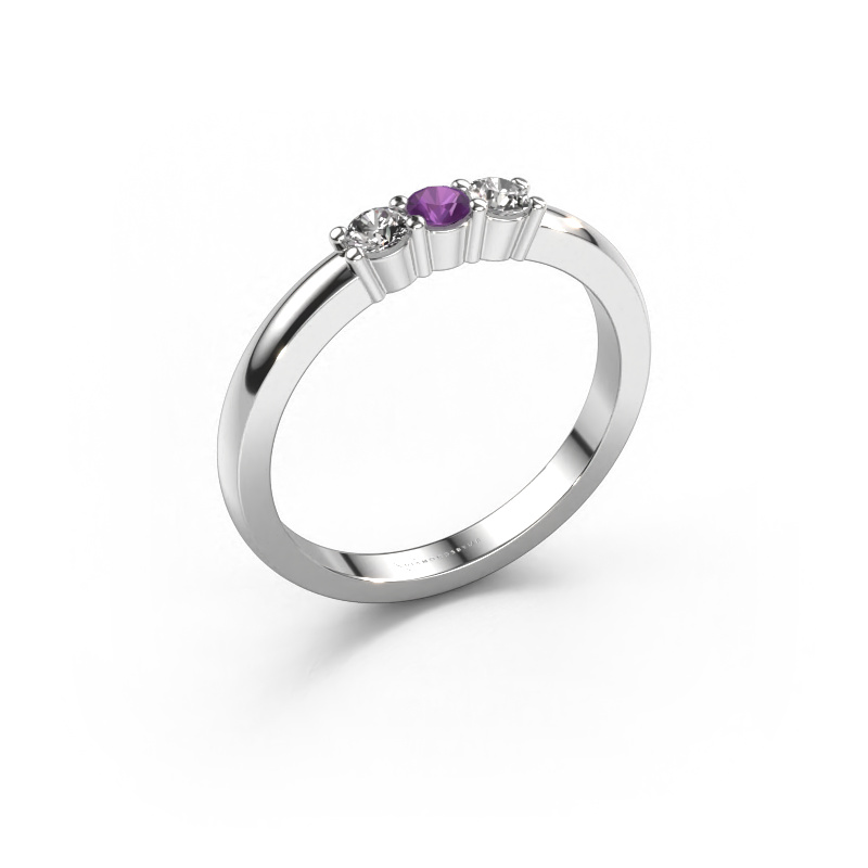 Image of Ring Yasmin 3 950 platinum Amethyst 3 mm