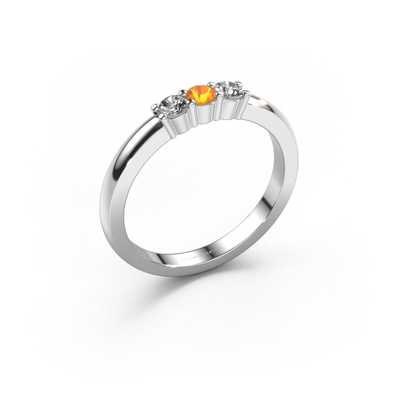 Bild von Ring Yasmin 3 950 Platin Citrin 3 mm