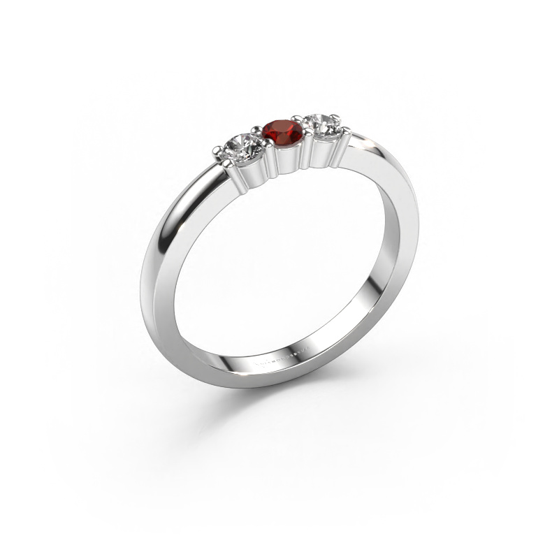 Image of Ring Yasmin 3 950 platinum Garnet 3 mm