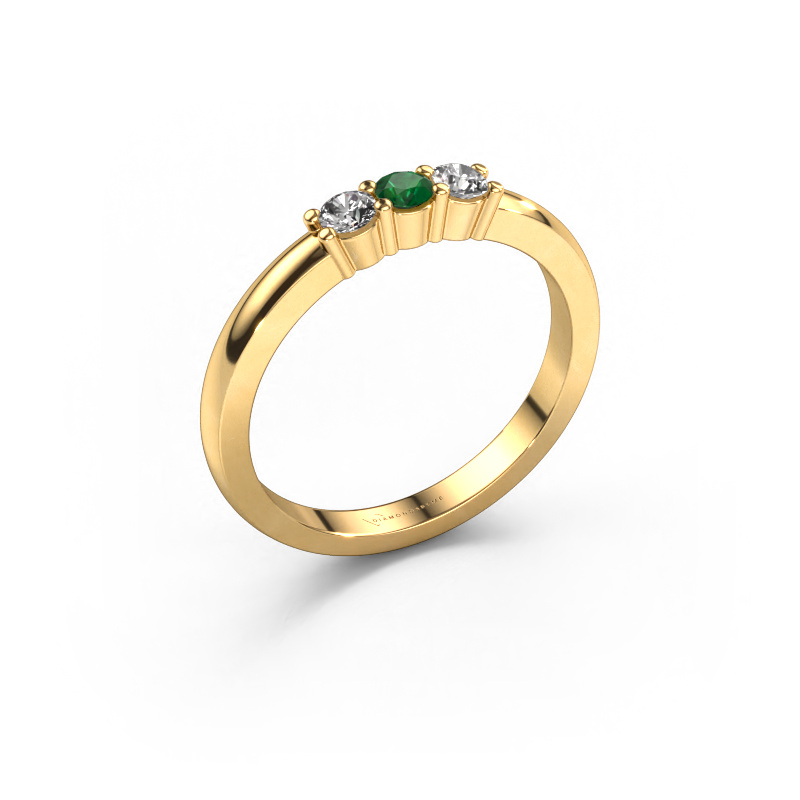 Bild von Ring Yasmin 3 585 Gold Smaragd 3 mm