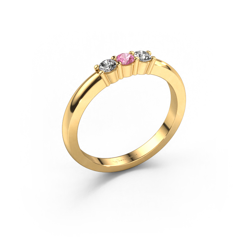 Bild von Ring Yasmin 3 585 Gold Pink Saphir 3 mm