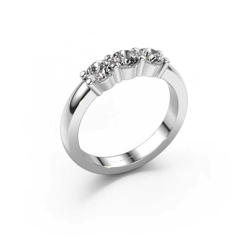 Image of Ring Yasmin 3 950 platinum Diamond 0.75 crt