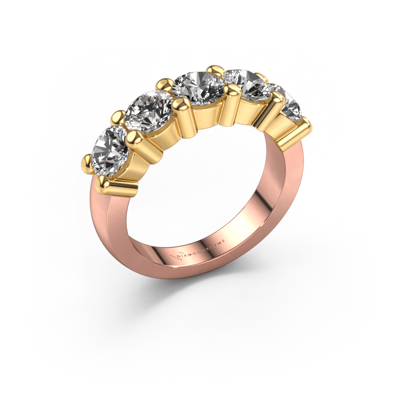 Image of Ring Yasmin 5 585 rose gold Diamond 2.50 crt