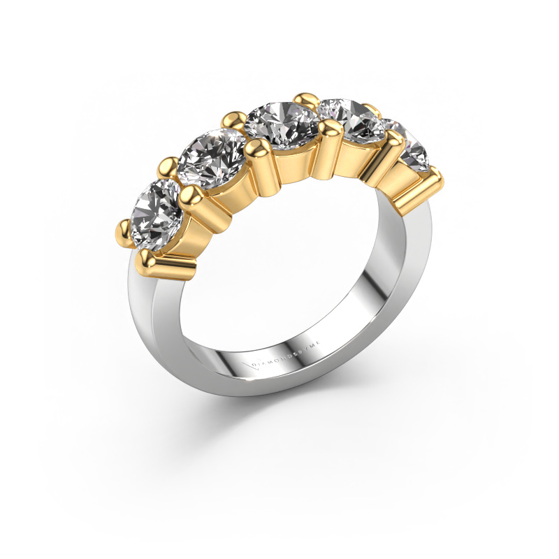 Image of Ring Yasmin 5 585 white gold Diamond 2.50 crt