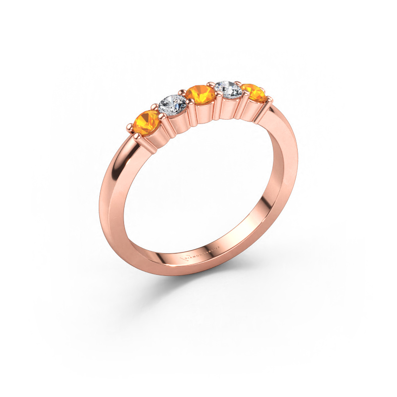 Bild av Ring Yasmin 5 585 roséguld Citrin 3 mm