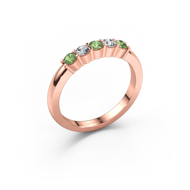 Bild av Ring Yasmin 5 585 roséguld Grön turmalin 3 mm