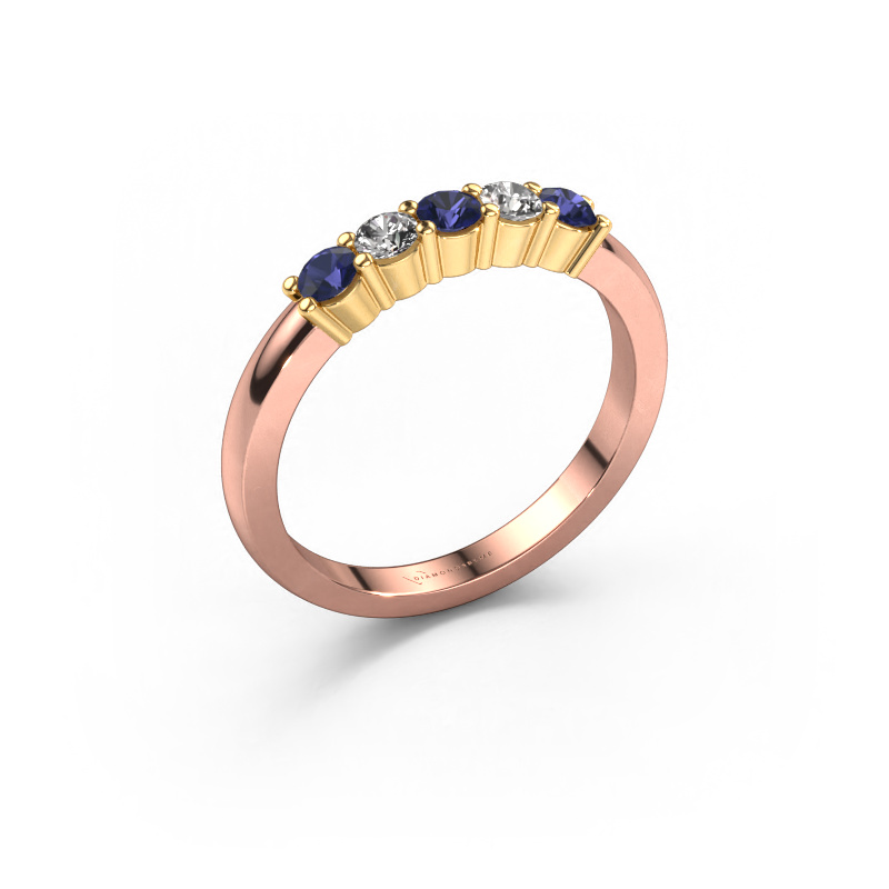 Image of Ring Yasmin 5 585 rose gold Sapphire 3 mm