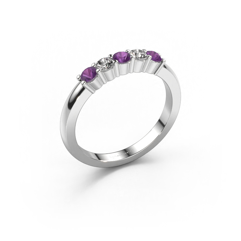 Image of Ring Yasmin 5 950 platinum Amethyst 3 mm