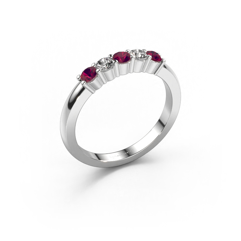 Image of Ring Yasmin 5 950 platinum Rhodolite 3 mm