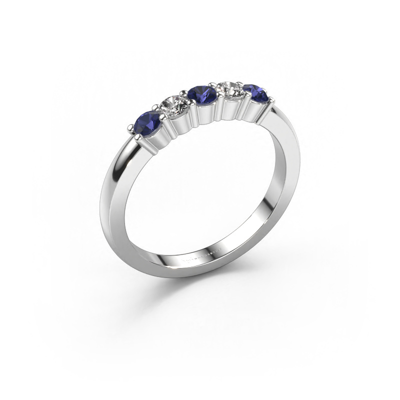 Image of Ring Yasmin 5 950 platinum Sapphire 3 mm
