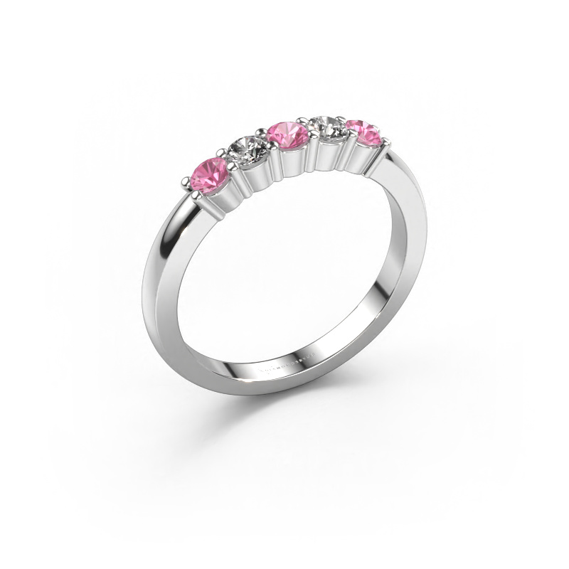 Image of Ring Yasmin 5 950 platinum Pink sapphire 3 mm