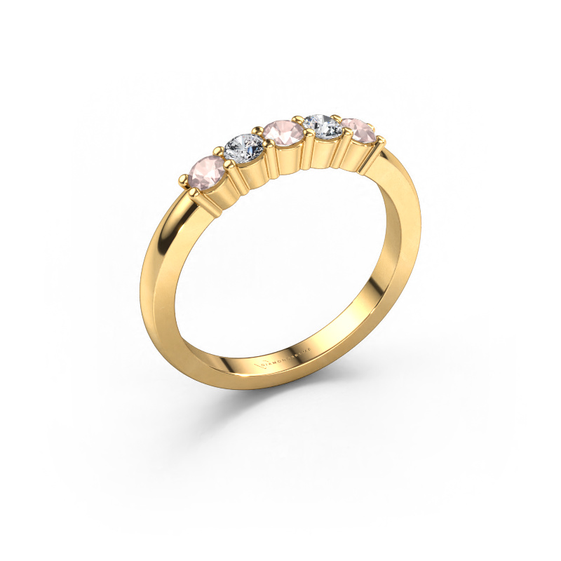 Image of Ring Yasmin 5 585 gold Morganite champagne 3 mm