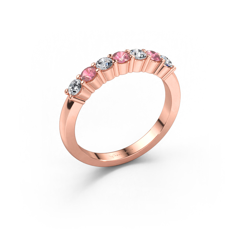 Immagine di Anello Yasmin 7 585 oro rosa Tormalina rosa 2.7 mm
