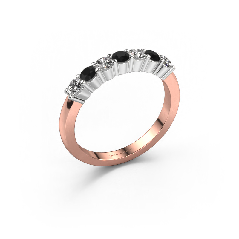 Bild von Ring Yasmin 7 585 Roségold Schwarz Diamant 0.608 crt