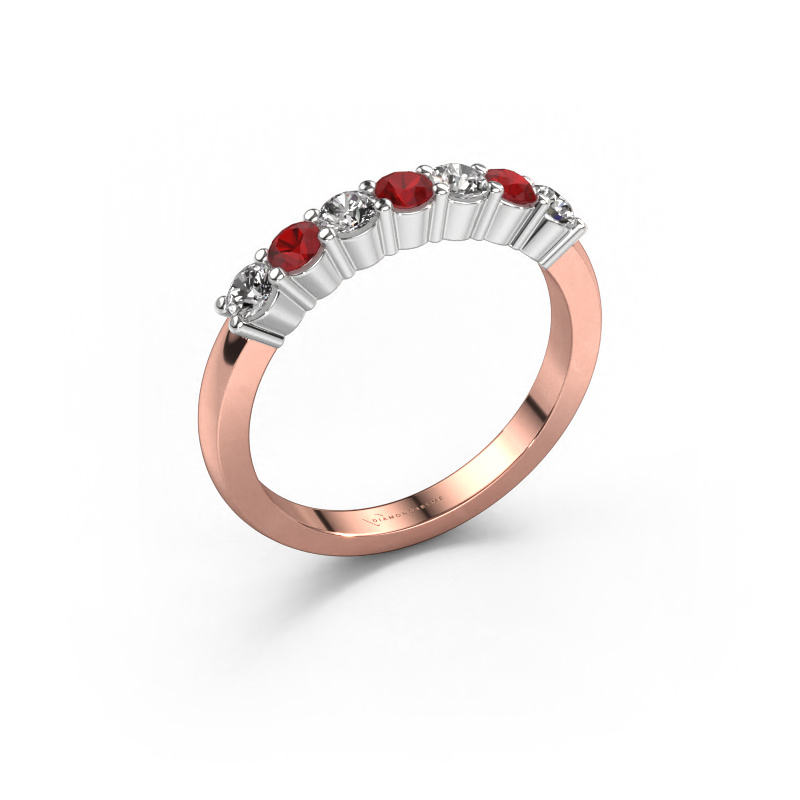 Bild von Ring Yasmin 7 585 Roségold Rubin 2.7 mm